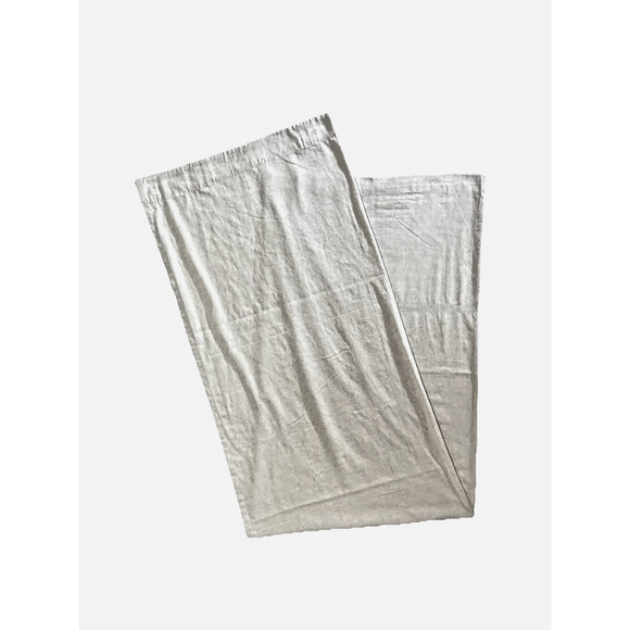 1 Linen Blend Curtain Panel Drape Natural Beige Speckled 92 Long Single High End - Picture 1 of 5